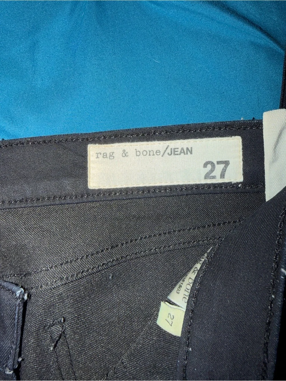 rag & bone Men's Skinny Jeans — Deep Navy Black